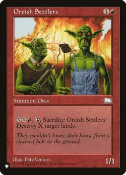1x Orcish Settlers - NM - See Pic for Set - SPARROW MAGIC mtg - Image 1