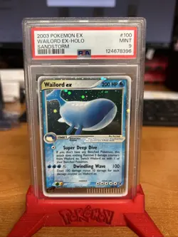 Pokemon Wailord EX 2003 Sandstorm EX Holo Rare Card PSA 9 Mint 100/100 - Image 1