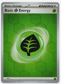 Basic Grass Energy 001 S&V Holo Pokemon Card - Image 1