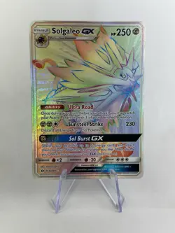 Solgaleo GX - 155/149 Secret Rainbow Rare Sun & Moon Base Set - Image 1