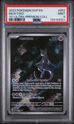 2023 Pokemon SVP EN-SV Black Star Promo Mewtwo #052 151 Ultra-Premium Coll PSA 9 - Image 1