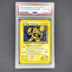 2000 Pokemon Gym Heroes Lt. Surge’s Electabuzz 27/132 Gem Mint PSA 10 - Image 1
