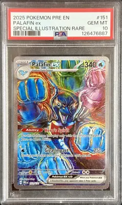 Palafin ex 151/131 SIR Pokemon 2025 Prismatic Evolutions PSA 10 - Image 1