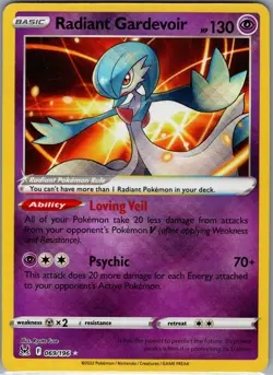 Radiant Gardevoir 069/196 - Pokemon SWSH11: Lost Origin - Holo Radiant Rare (NM) - Image 1