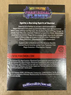 Pokemon TCG Mega Evolution Phantasmal Flames Booster Bundle 6 Packs NEW/Sealed - Image 2