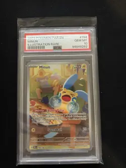 2023 Pokemon Par En Minun 194/182 SV04: Paradox Rift Holo Ill Rare PSA 10 - Image 1