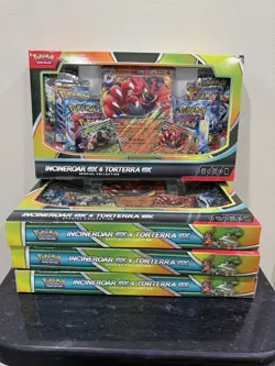 Pokemon TCG Incineroar ex & Torterra ex Special Collection Box - Lot of 4 - Image 1