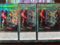 Yugioh 3x "A Case for K9" Starlight Rare JUSH-EN040 Justice Hunters 1st Ed NM - Image 2