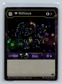 Bakugan TCG - Nillious - Hex Foil Evo Card - Image 1