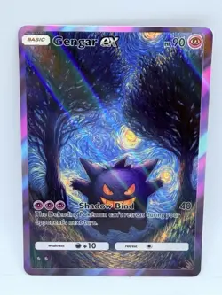 Pokemon Gengar Darkness Special #8 Doujin Kawaii Holo Illustration Art Card - Image 1
