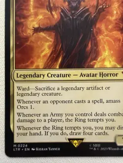 Sauron, the Dark Lord - LOTR Mythic MTG NM ?? Grixis Commander - Image 5
