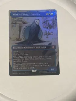 1x Wan Shi Tong Librarian Borderless FOIL NM - Magic MTG TLA x1 - Image 1