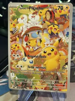 Pokemon Tohoku Pikachu promo rare Waifu Doujin ACG DIY Full Art Card New - Image 1