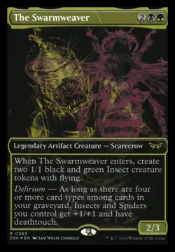 The Swarmweaver (borderless foil) Duskmourn Mythic Relics - Image 1