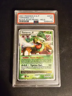 PSA 7 Pokemon D & P Torterra LV. X Black Star Promo - Holo #DP09 - Image 1