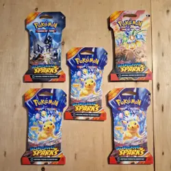 x5 Pokemon TCG Surging Sparks Sleeved Booster Pack Lot *Factory Sealed* - Image 1