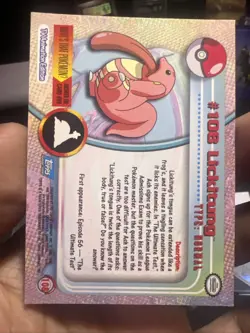 Lickitung #108 HOLO Blue Label - 1999 Pokemon Topps TV Animation LP CQ1 - Image 2