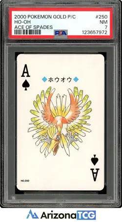 Pokemon 2000 Ho-Oh Ace Of Spades #250 Pokemon Gold P/C Japanese PSA 7 - Image 1