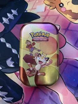 Meowth Mini Tin - Pokemon TCG Scarlet & Violet 151 - Tin, Art Card & Coin Only - Image 2