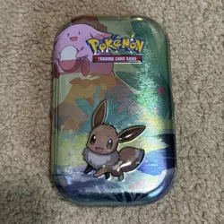Pokemon Kanto Friends Mini Tins - Eevee and Bulbasaur *EMPTY* - Image 2