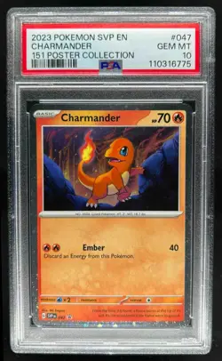 2023-25 Pokemon SV Black Star Promos Charmander #047 PSA 10 - Image 1