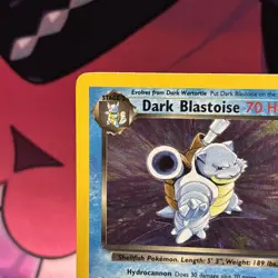 Dark Blastoise 3/82 Team Rocket Holo Pokemon TCG - NM - SWIRL - Image 2