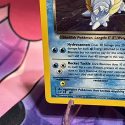 Dark Blastoise 3/82 Team Rocket Holo Pokemon TCG - NM - SWIRL - Image 5