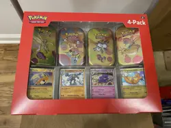 Pokemon TCG Scarlet & Violet 151 Mini Tins 4 Pack Dragonite NEW/Factory Sealed - Image 1
