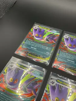x4 Mega Gengar Ex x4 Pokemon Phantasmal Flames Lot - Image 3