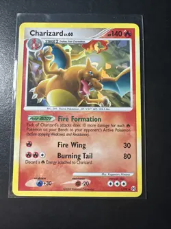 Pokemon Charizard LV.60 Platinum Arceus Cracked Ice Holo Rare Card 1/99 - Image 1