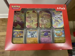 Pokemon TCG Scarlet & Violet 151 Mini Tins 4 Pack Machamp NEW/Factory Sealed - Image 1