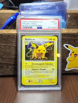 2008 Pokemon D & P Black Star Promo - Raichu DP21 - PSA 7 Holo - Image 1