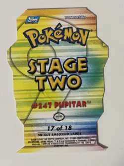 Topps 2001 Pokemon Johto League Champions Pupitar #247 Die Cut #17 - Image 2