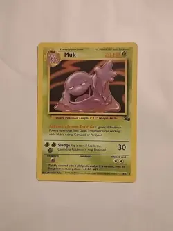 Pokemon TCG Muk Fossil 13/62 Non Holo Rare - Image 1
