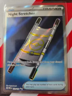 Pokemon TCG Night Stretcher Trainer 173/132 Secret Rare Holo Near Mint - Image 1