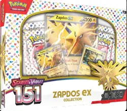 Pokemon TCG: Scarlet & Violet 151 Zapdos EX Collection Factory Sealed Box - Image 1
