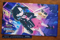 POKEMON CROWN ZENITH GAME PLAY MAT MARNIE AND MORPEKO FULL SIZE NEW - Image 1