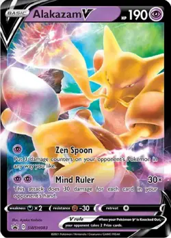 Alakazam V - SWSH083 Sword & Shield Black Star Promo Card - NM - POKEMON TCG - Image 1