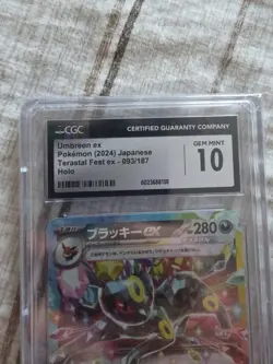 Umbreon ex 093/187 Terastal Festival 2024 CGC 10 Gem Mint Pokemon Card Japanese - Image 2