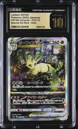 ???? CGC 10 Pristine Leafeon VSTAR 210/172 SAR VSTAR Universe s12a Pokemon Card - Image 1