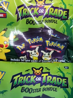 New Sealed 2023 Pokemon BOOster Bundle Trick or Trade Cards 50 Pack Lot of 2 - Image 2