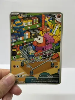 Fuecoco HP90 201/193 Gold Metal Pokemon Card-Collectible Gift - Image 3