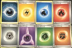 Pokemon 120 Basic Energy Cards - Bulk Lot - 15 of Each Type - Image 1