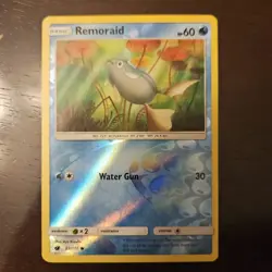 Remoraid 22/111- Reverse holo - Crimson Invasion - Pokemon Card 2017 LP DMG CORN - Image 1