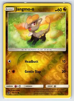 Jangmo-o 75/111 2017 Crimson Invasion Pokemon Card Reverse Holo - Nm/Vlp - Image 1