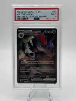 PSA 9 - Pokemon TCG N's Zoroark EX Holo Ultra Rare Card Journey Together - Image 2