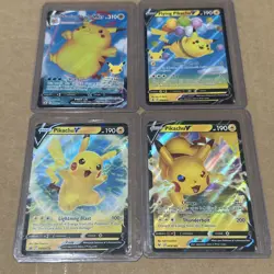 Pokemon Card Lot 4 Pikachu VMAX V Celebrations Vivid Voltage - Image 1