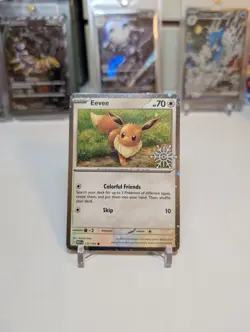 Eevee 133/165 Holiday Calendar Stamped Cosmos Holo Common - Pokemon TCG Card NM - Image 1