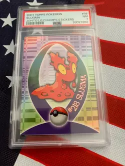 PSA Pokemon Topps Card, 2001, SLUGMA, JOHTO LG. CHAMPS. STICKERS #16 - Image 1