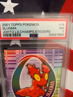 PSA Pokemon Topps Card, 2001, SLUGMA, JOHTO LG. CHAMPS. STICKERS #16 - Image 3